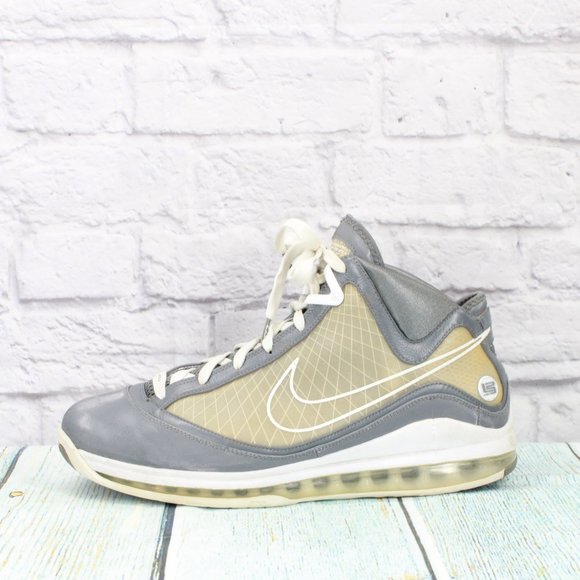 Nike Other - Nike Air Max Lebron VII Gray Leather Lace Up Basketball Sneakers Shoes Size 13